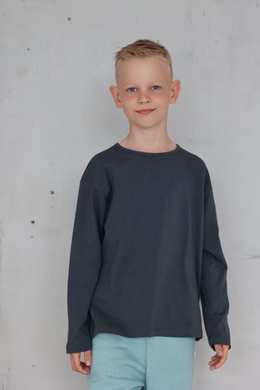 Vaikiški marškinėliai ilgomis rankovėmis GREY - Image 4