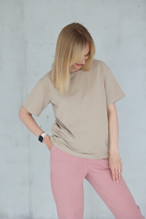 Moteriški marškinėliai BEIGE