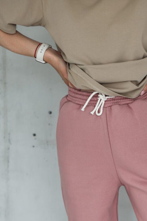 Kelnės su pūkeliu DUSTY PINK - Image 3