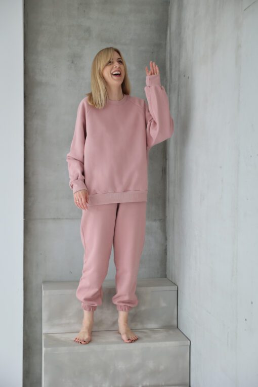 Kelnės su pūkeliu DUSTY PINK - Image 5