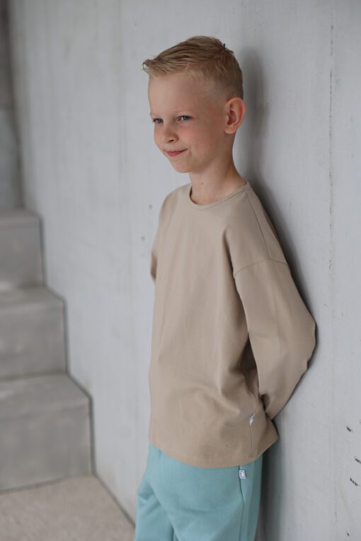 Vaikiški marškinėliai ilgomis rankovėmis BEIGE - Image 4