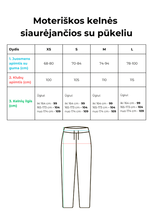 Moteriškos JUODOS siaurėjančios kelnės. Su pūkeliu - Image 6