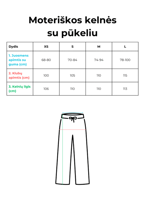 Moteriškos PILKOS tiesaus kirpimo kelnės. Su pūkeliu - Image 6