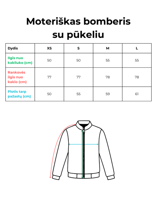 Moteriškas PILKAS bomberis. Su pūkeliu - Image 6