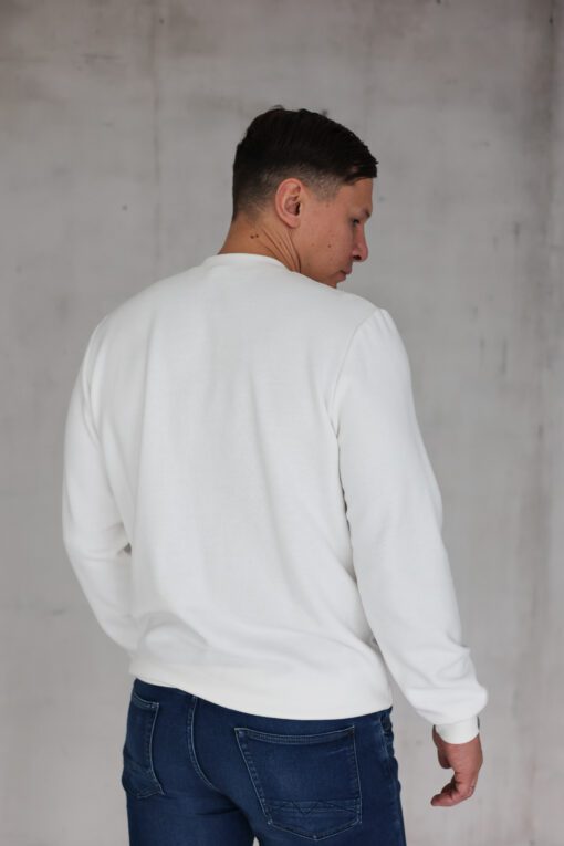 Alternative view of PEACH EFFECT. Vyriškas PIENO BALTUMO džemperis