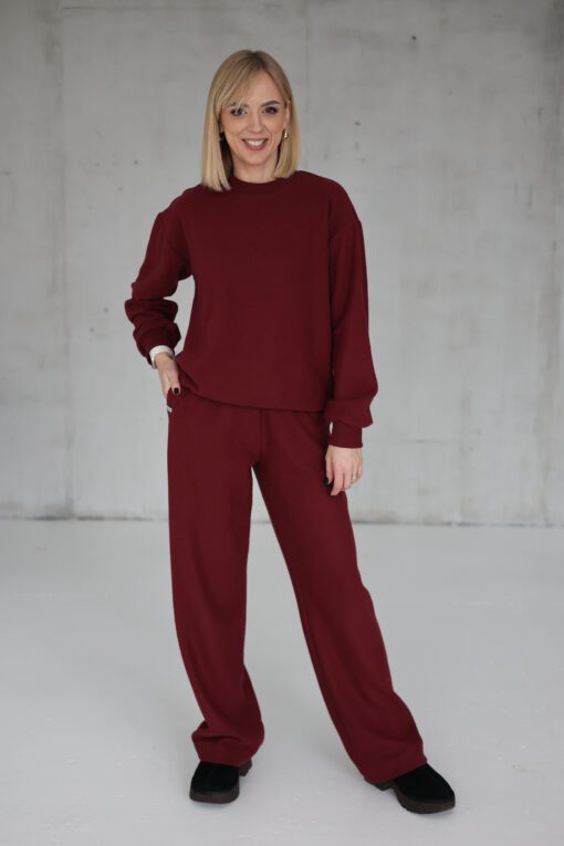 Alternative view of PEACH EFFECT. Moteriškas BORDO džemperis