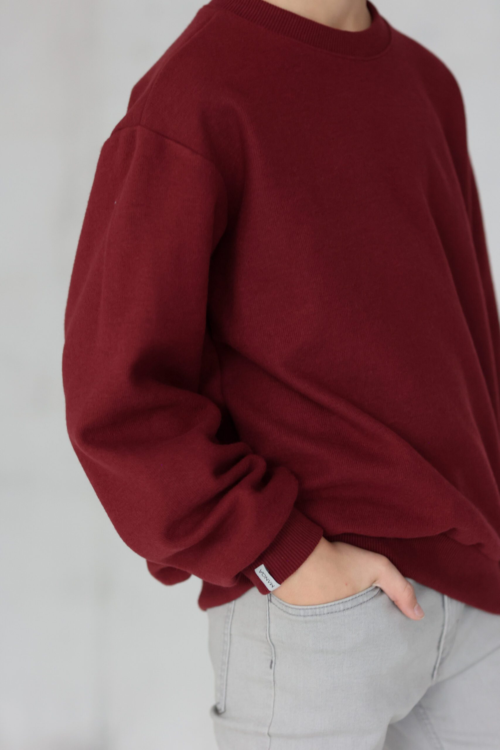 PEACH EFFECT. Vaikiškas džemperis BORDO - Image 4
