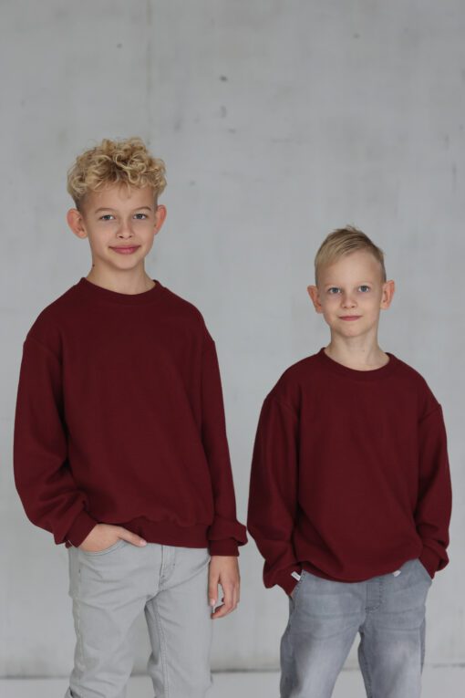 Alternative view of PEACH EFFECT. Vaikiškas džemperis BORDO