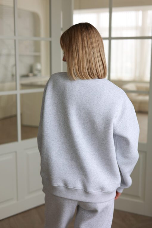 Alternative view of Moteriškas MELANŽINIS PILKAS džemperis