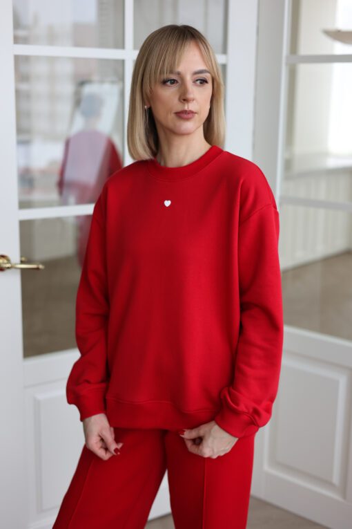 Alternative view of Moteriškas RAUDONAS džemperis