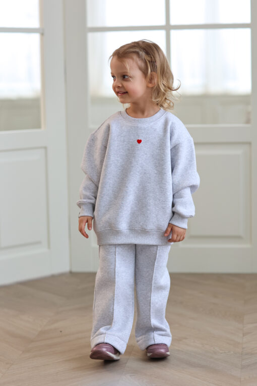 Alternative view of Vaikiškas MELANŽINIS PILKAS džemperis