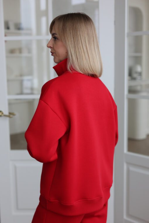 Alternative view of Moteriškas RAUDONAS džemperis POLO