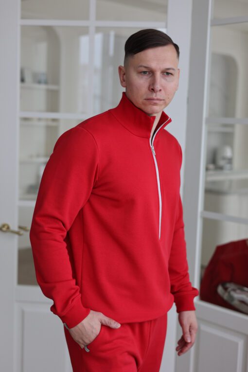 Alternative view of Vyriškas RAUDONAS džemperis POLO