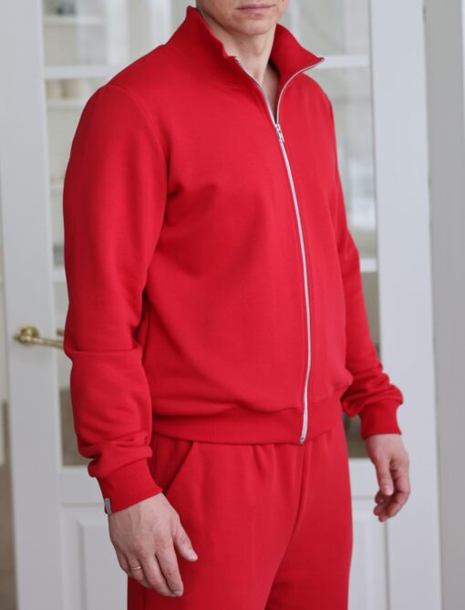 Vyriškas RAUDONAS džemperis ZIP