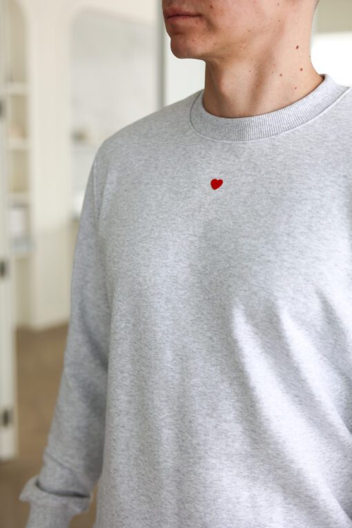 Alternative view of Vyriškas MELANŽINIS PILKAS džemperis