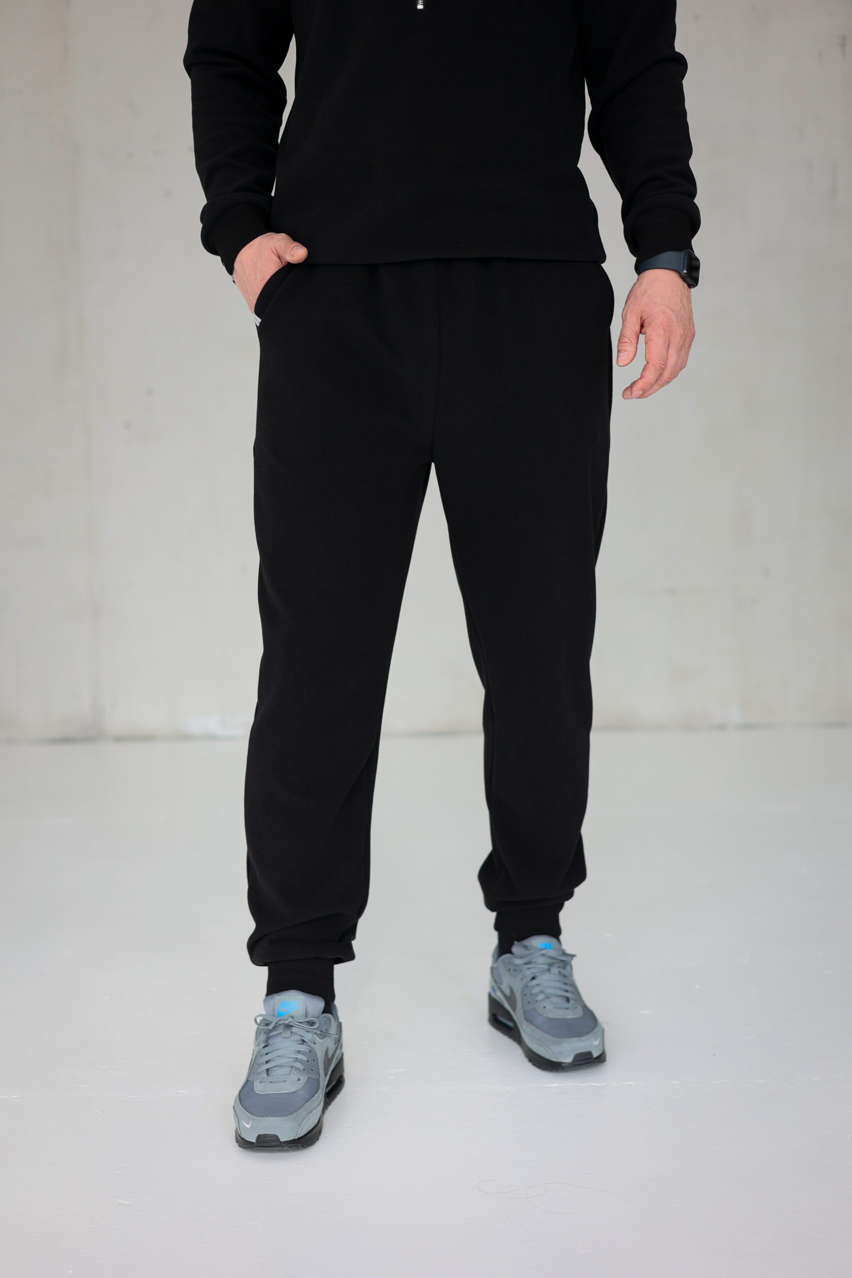 PEACH EFFECT. Vyriškos JUODOS kelnės