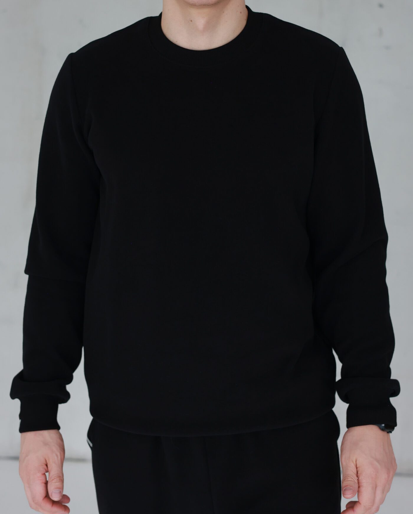 PEACH EFFECT. Vyriškas JUODAS džemperis