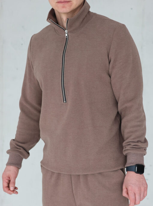 PEACH EFFECT. Vyriškas KAKAVOS džemperis POLO