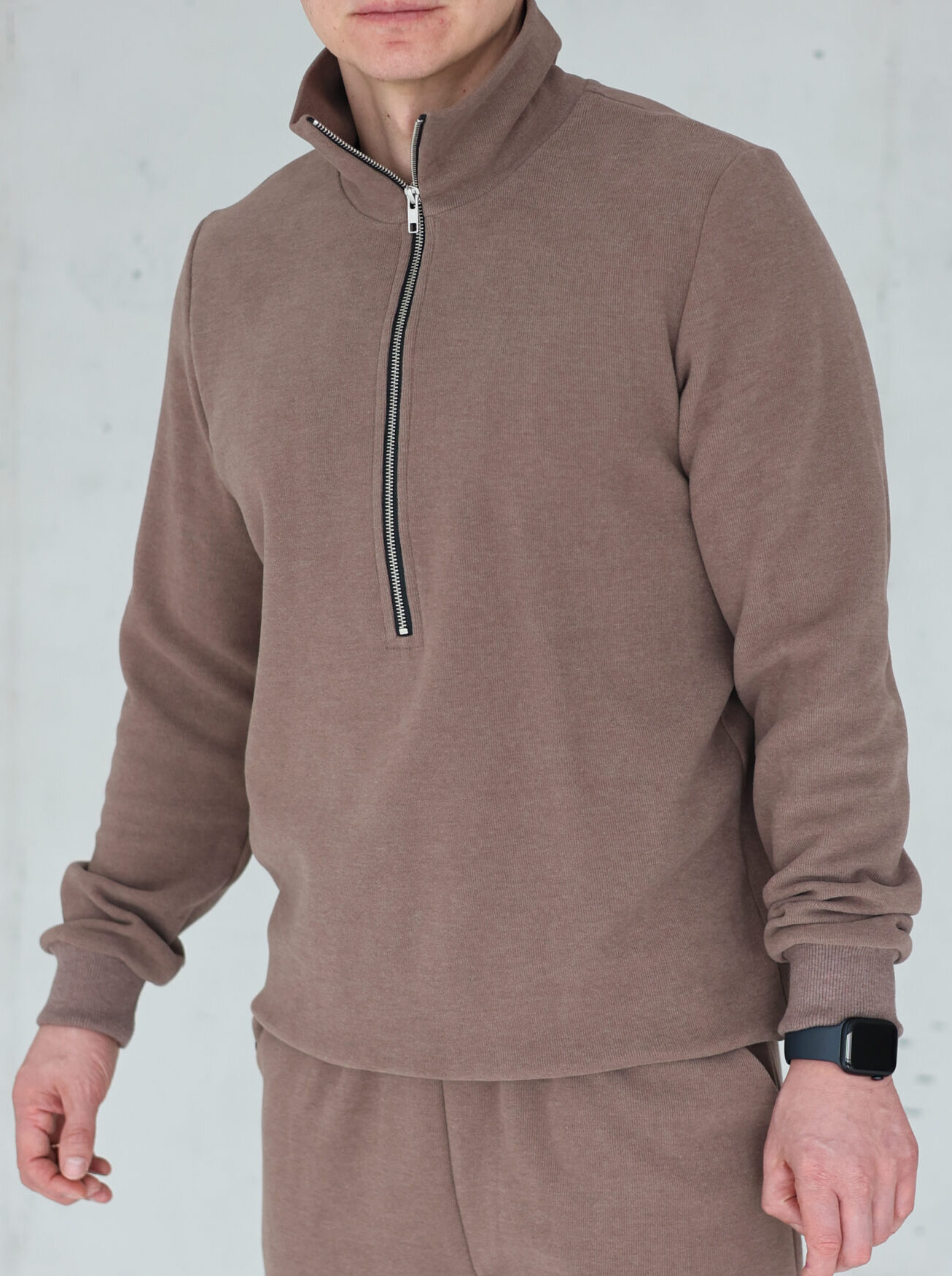 PEACH EFFECT. Vyriškas KAKAVOS džemperis POLO