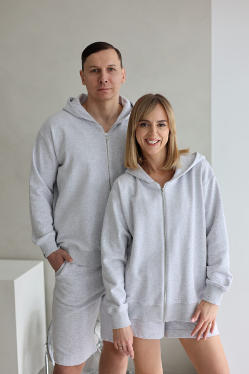 UNISEX džemperis MELANŽINIS PILKAS