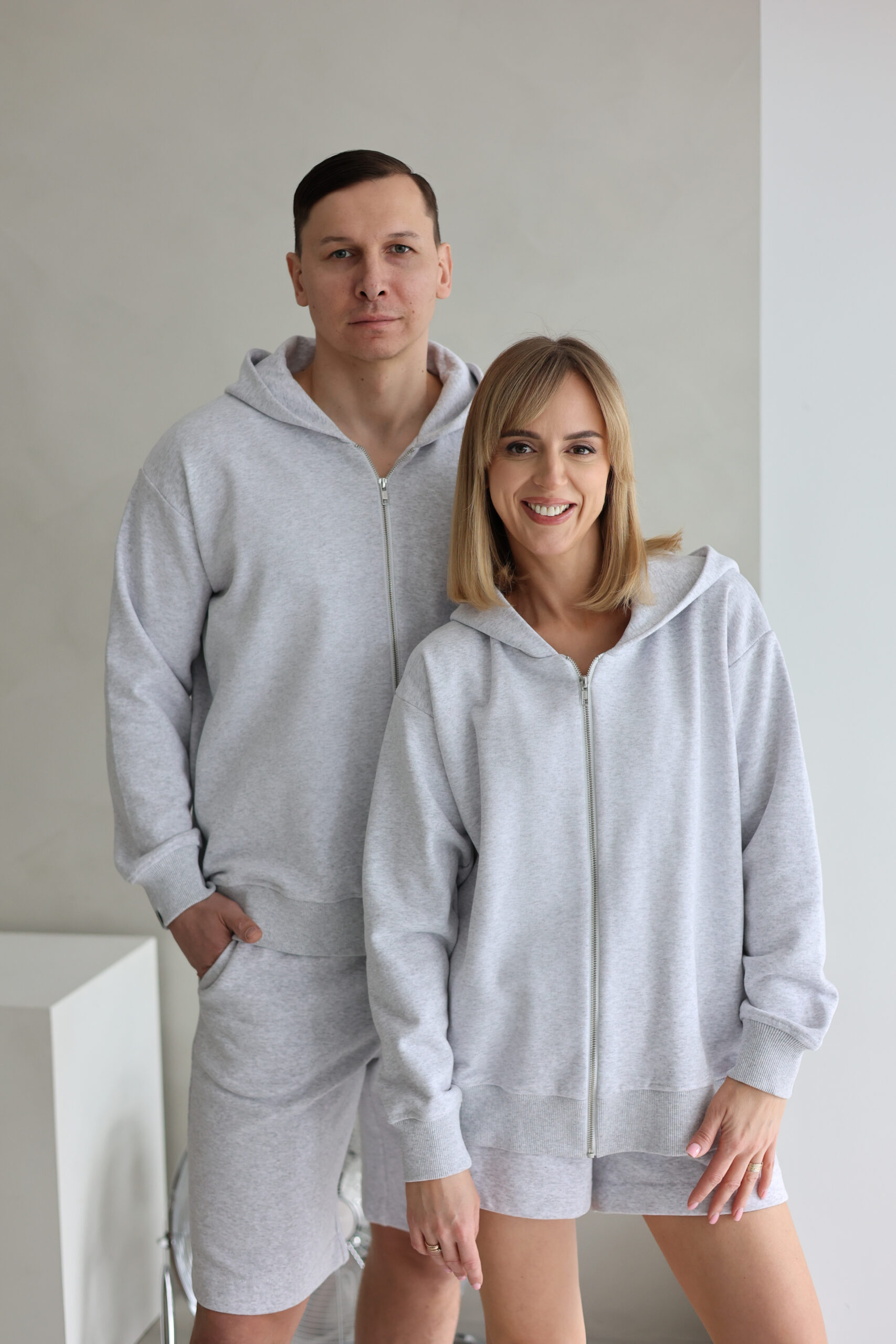 UNISEX džemperis MELANŽINIS PILKAS