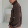 Vyriškas PILKŠVAI RUDAS džemperis ZIP - Image 6